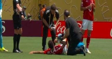 إيقاف مباراة الأهلي وبالميراس بسبب سقوط وسام أبو علي وعودته للملعب