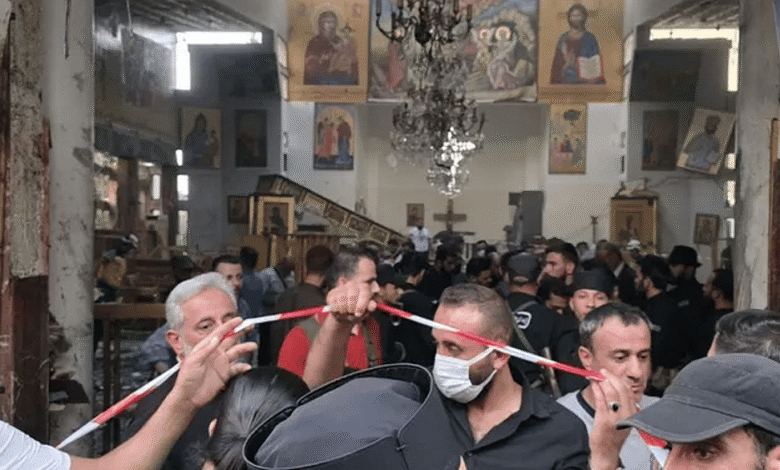 «الداخلية السورية»: تنظيم داعش يقف وراء الهجوم على كنيسة مار إلياس بدمشق