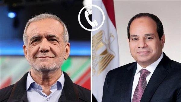 الرئيس السيسي يؤكد لنظيره الإيراني إدانة مصر لأي أعمال تمس سيادة الدول
