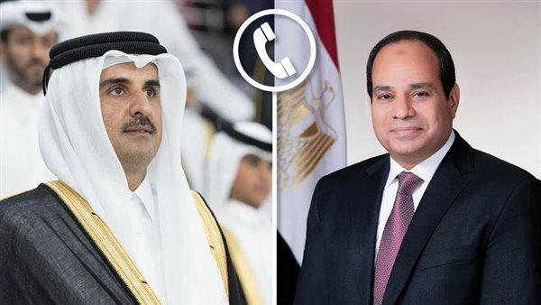 السيسي يعرب عن تضامن مصر الكامل مع قطر في أعقاب الهجمات الإيرانية على قاعدة العديد