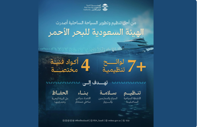 الهيئة السعودية للبحر الأحمر تطلق حملة إعلامية لتعزيز السياحة الساحلية