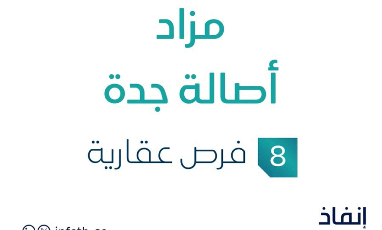 مزاد أصالة جدة في السوق العقاري السعودي تحت متابعة مزادات إنفاذ