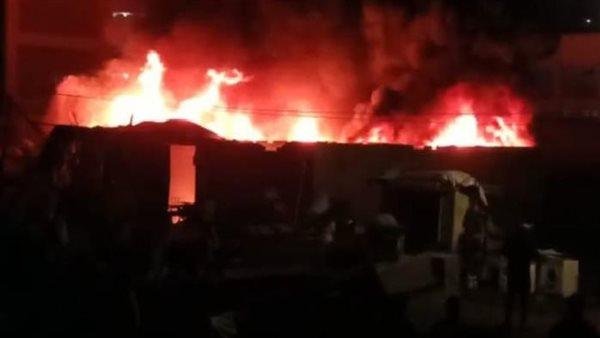 نشوب حريق في مصنع فيبر بقلما بالقليوبية