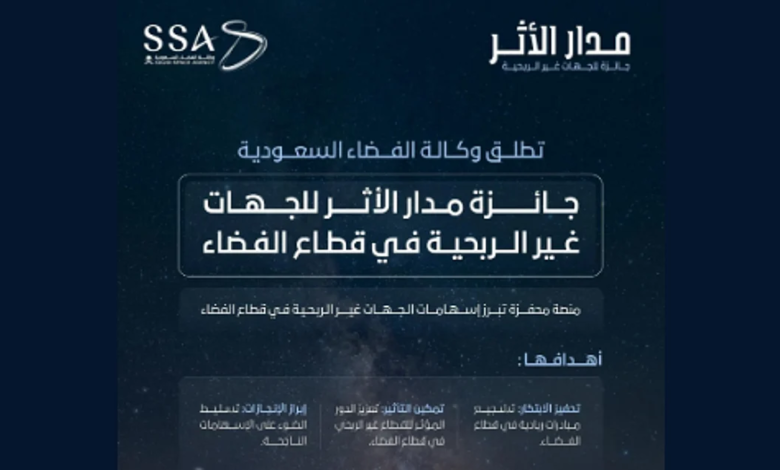 إطلاق جائزة "مدار الأثر" لتكريم الجهات غير الربحية على الابتكار والإبداع في قطاع الفضاء