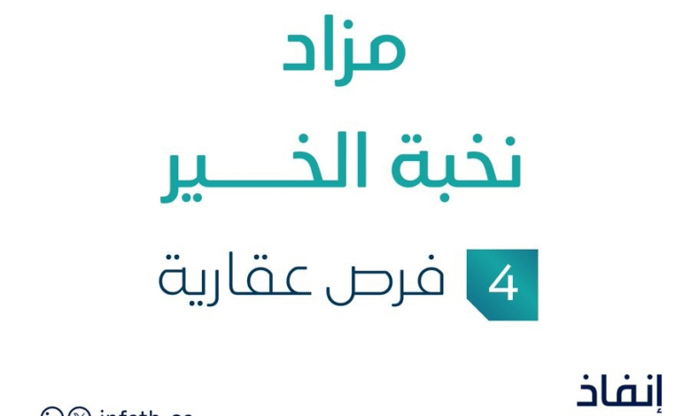 مزاد نخبة الخير في السوق العقاري السعودي تحت متابعة مزادات إنفاذ