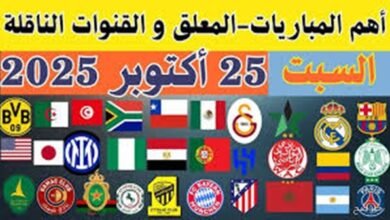 جدول مباريات اليوم دوري أبطال إفريقيا والدوريات الأوروبية والعربية