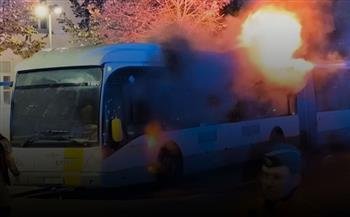 اندلاع حريق في حافلة مشجعي برشلونة قبيل مواجهة كلوب بروج في دوري أبطال أوروبا