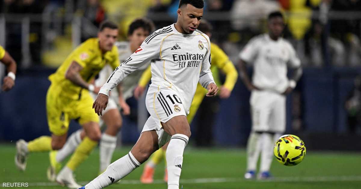 «الملكي يتصدر الدوري بفضل ثنائية مبابي في شباك فياريال»