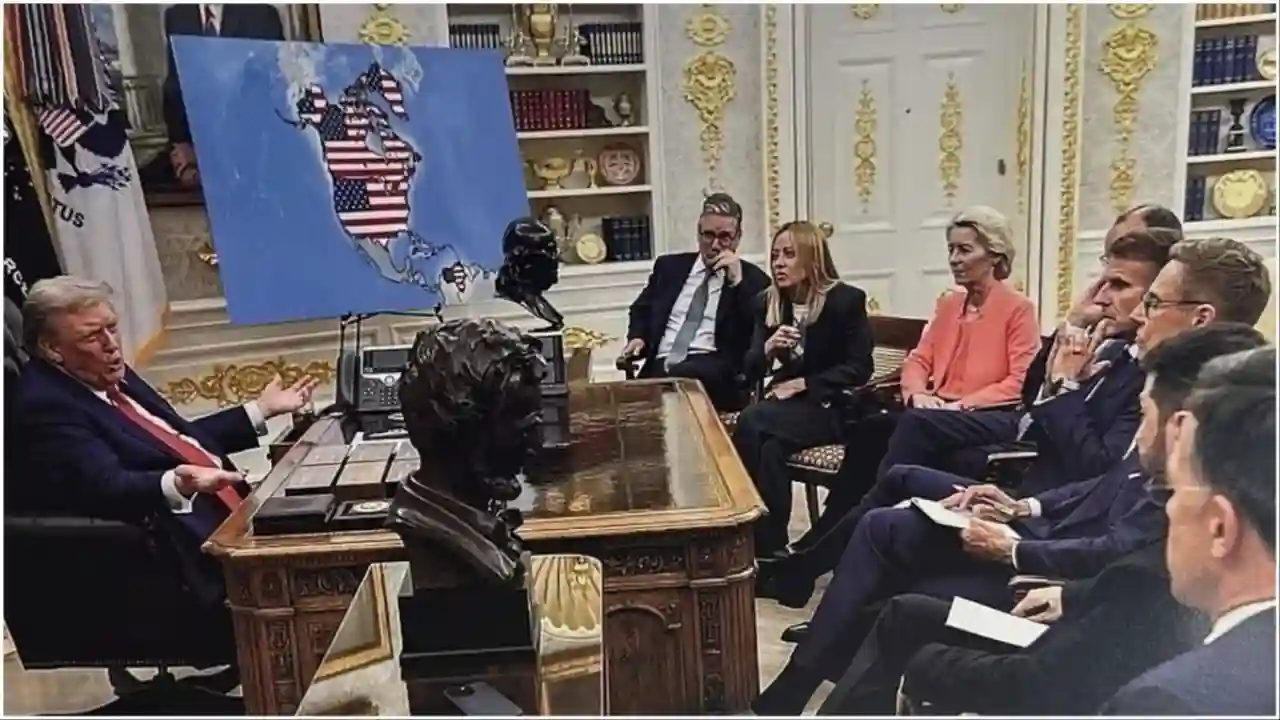 «نقاشات ساخنة حول خريطة ترامب “أمريكا الكبرى” التي تشمل كندا وفنزويلا وغرينلاند»