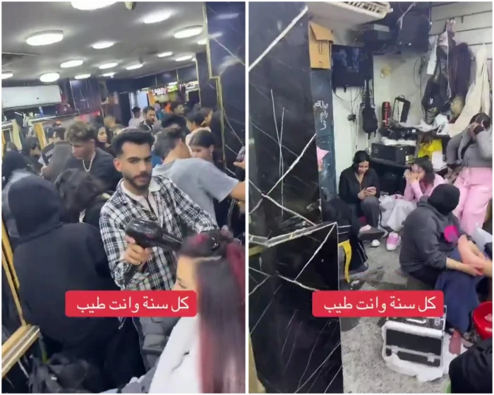 ازدحام غير مسبوق في صالون نسائي بمصر خلال عطلة العيد بفيديو مميز