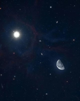 قمر الأرض والمشتري يتألقان معاً في سماء الوطن العربي