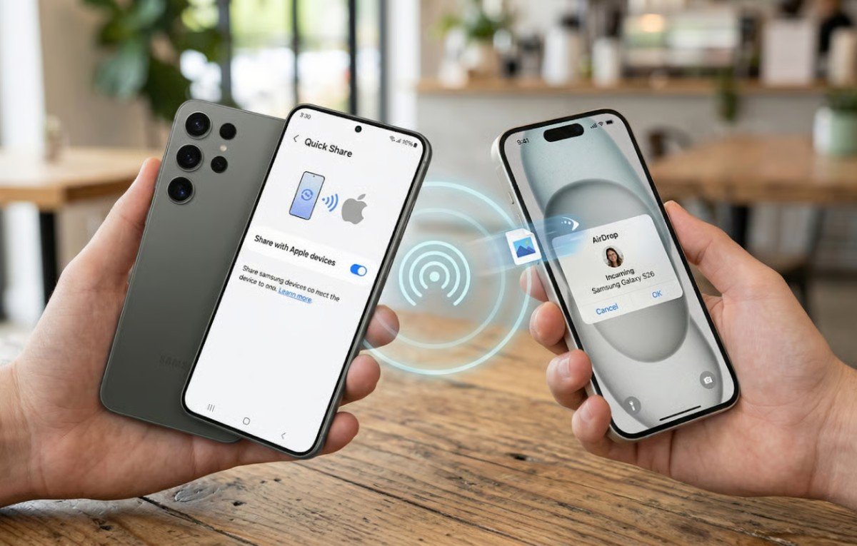 سامسونج تعزز ميزة AirDrop لتسهيل تبادل الملفات مع هواتف آيفون